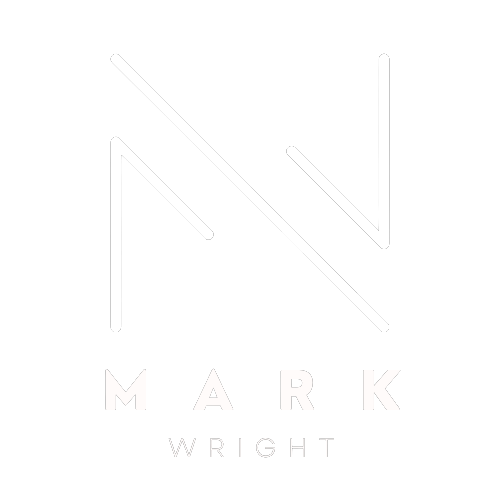 Large Mark Wright Logo Transparent White
